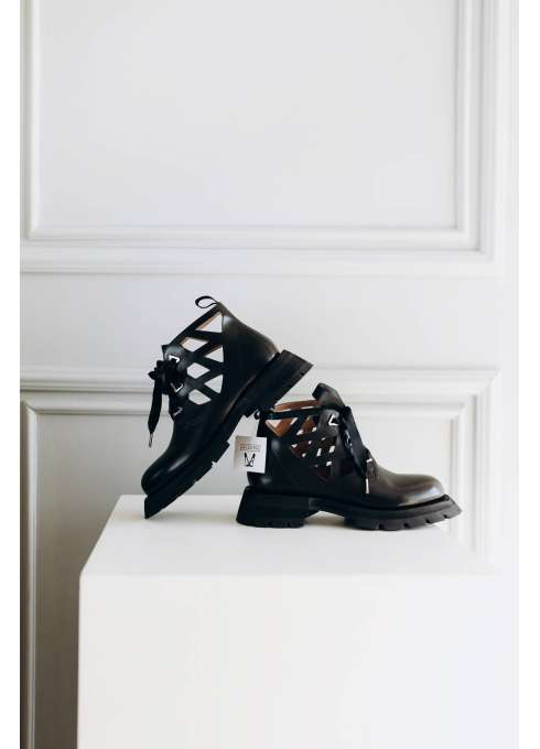 Черевики шкіряні чорні Aidini