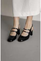 Туфлі лаковані чорні Aidini