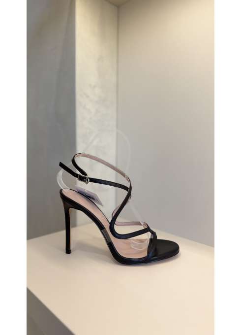 Босоніжки шкіряні чорні Aidini
