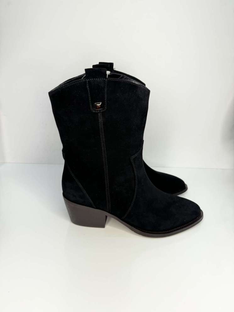 Ковбойки замшеві чорні Aidini