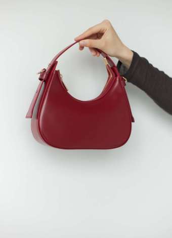 Сумка шкіряна бордо Aidini